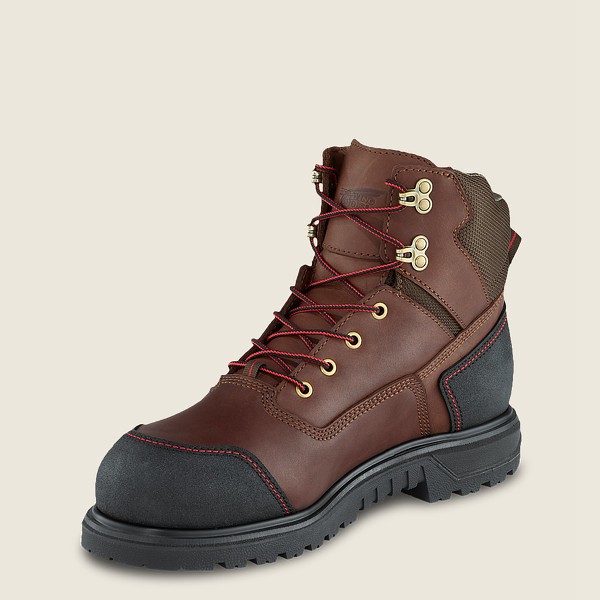 Red Wing Mens Brnr Xp - 6-inch Waterproof Soft Toe - Work Boots Brown/Black - 1958SFTQB